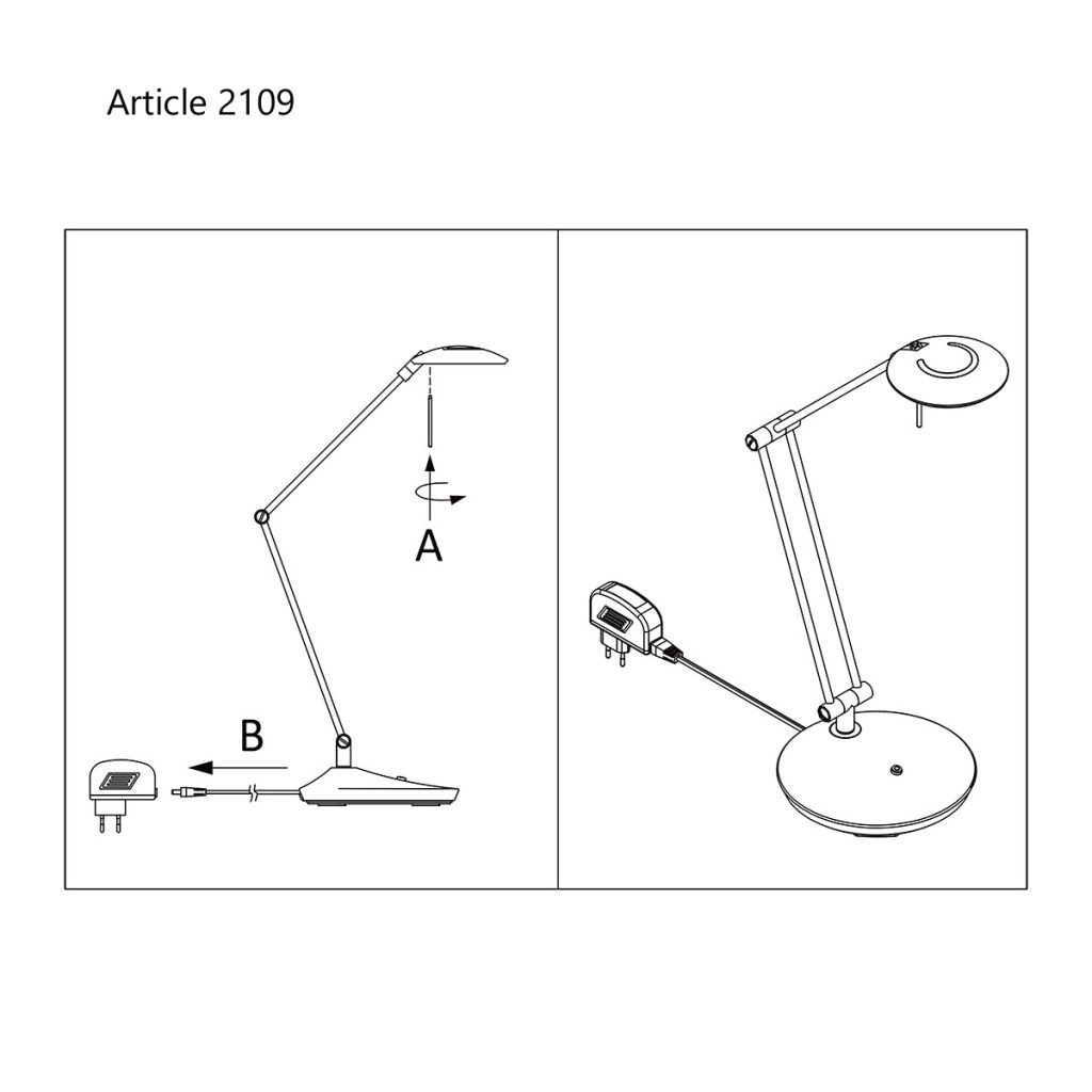 Klassieke bruine metalen tafellamp kunststof Steinhauer Zodiac led - Afbeelding 8