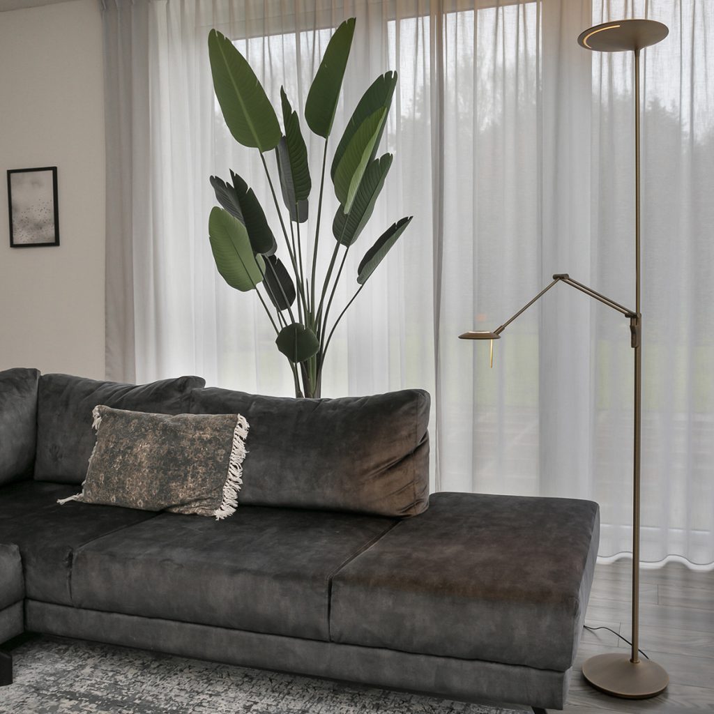 Bronzen uplight met leeslamp Steinhauer Zodiac led - Afbeelding 3