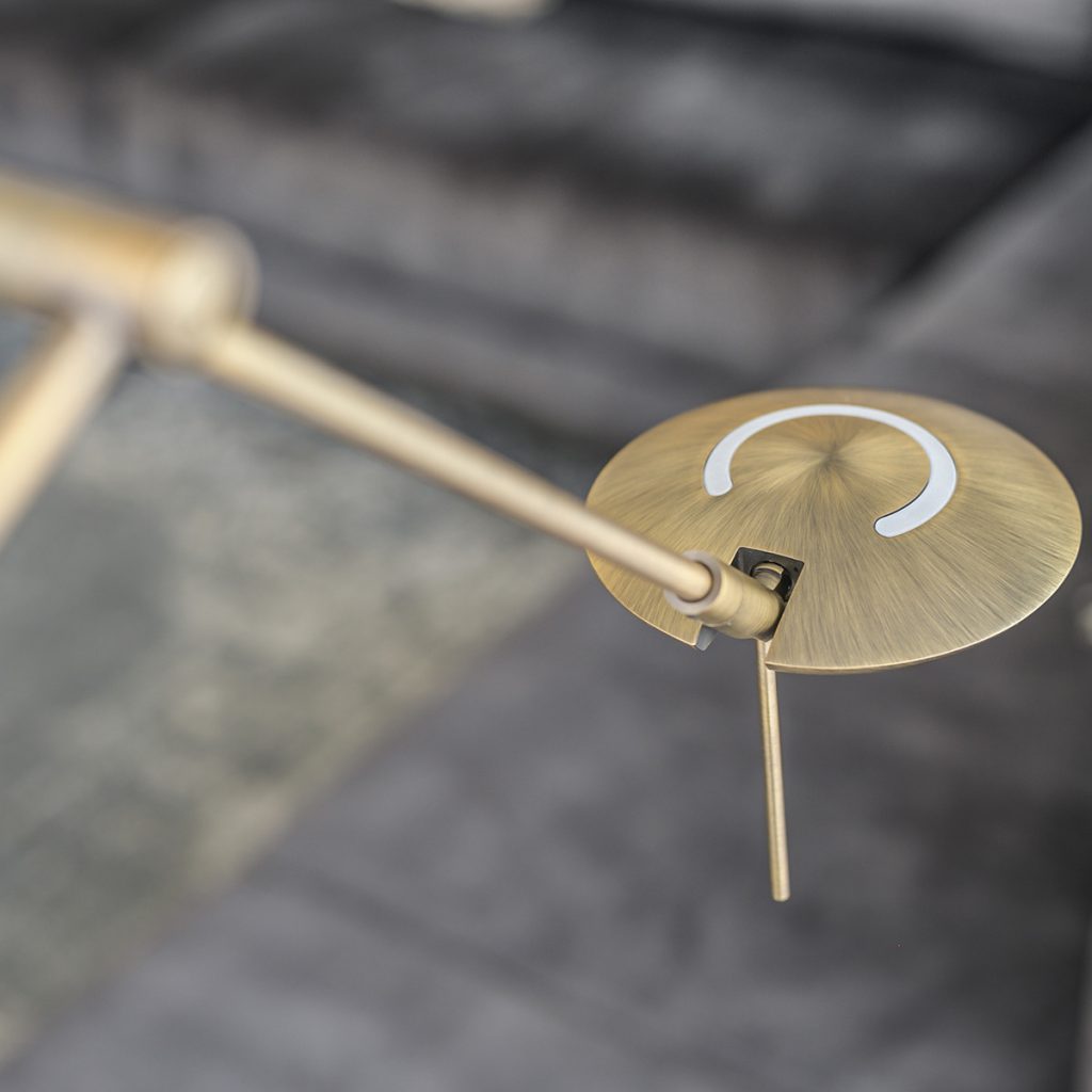 Bronzen uplight met leeslamp Steinhauer Zodiac led - Afbeelding 4