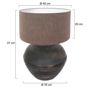 annelighting-tafellamp-lyons-zwart-houtstof-ø40cm-e27-3472zw-1