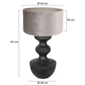 annelighting-tafellamp-lyons-zwart-houtveloursstof-ø40cm-e27-3476zw-1