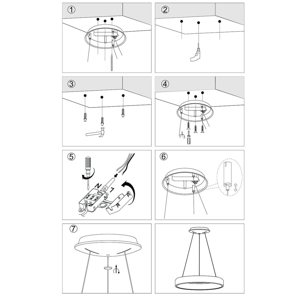 Cirkelvormige LED hanglamp Steinhauer Ringlede - Afbeelding 10