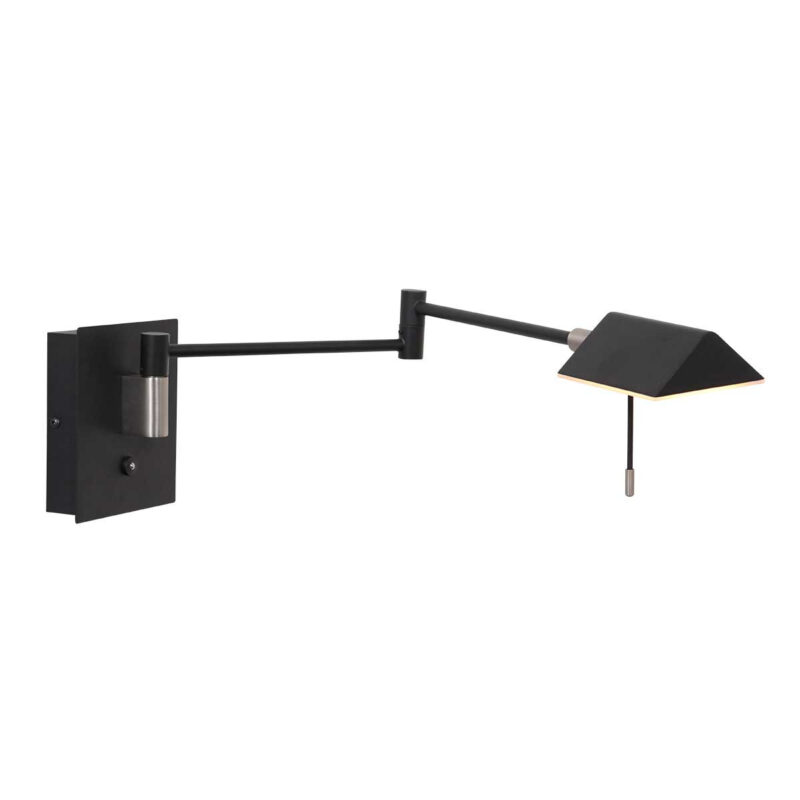 steinhauer-wandlamp-retina-zwart-metaal-bedlampje-led-3402zw-1