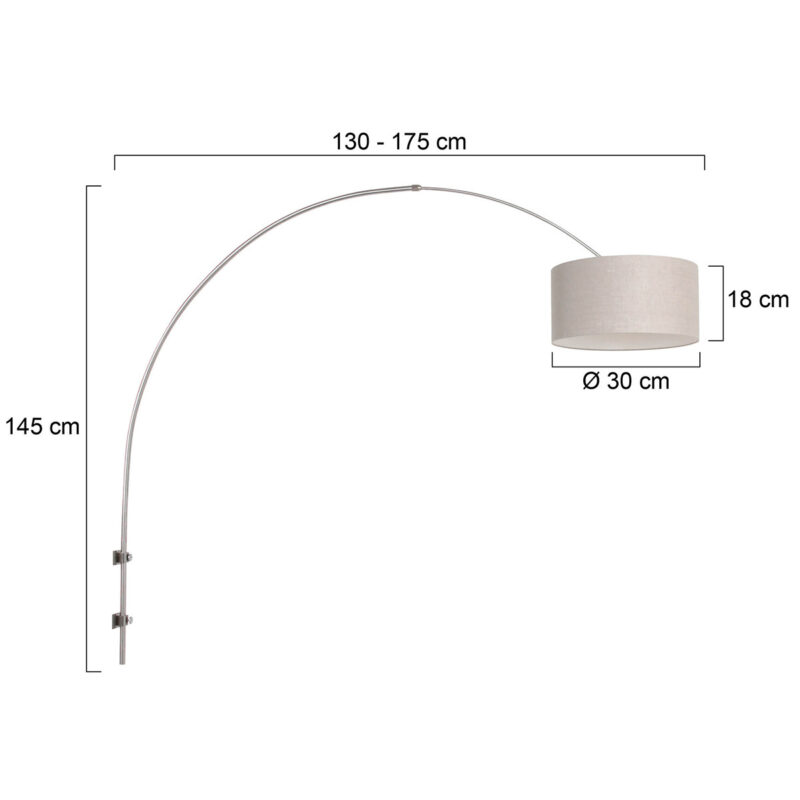 Design wandlamp met boog Steinhauer Sparkled light - Afbeelding 6