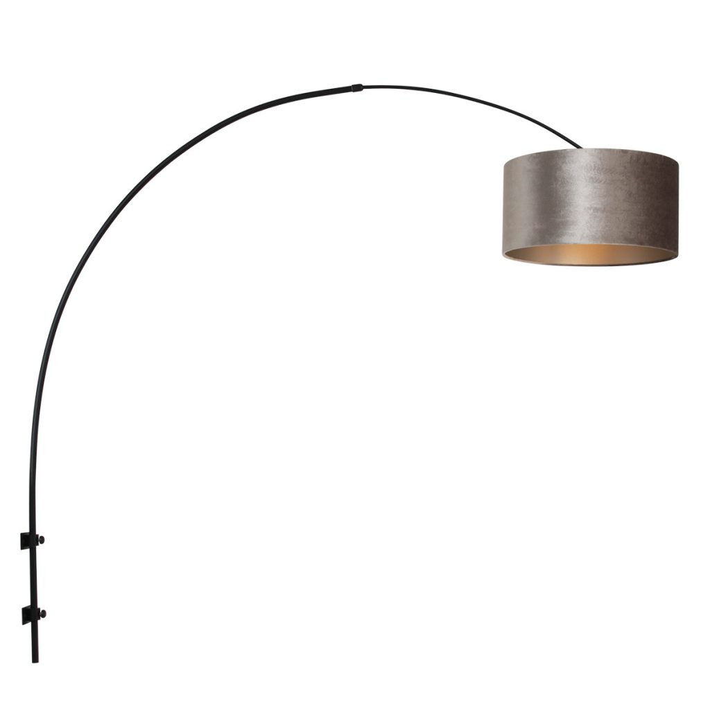 Diepe wandlamp met velours kap Steinhauer Sparkled light - Afbeelding 2