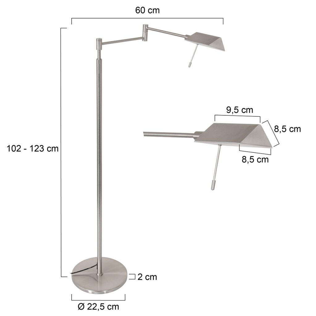 Dimbare design vloerlamp Steinhauer Retina - Afbeelding 7