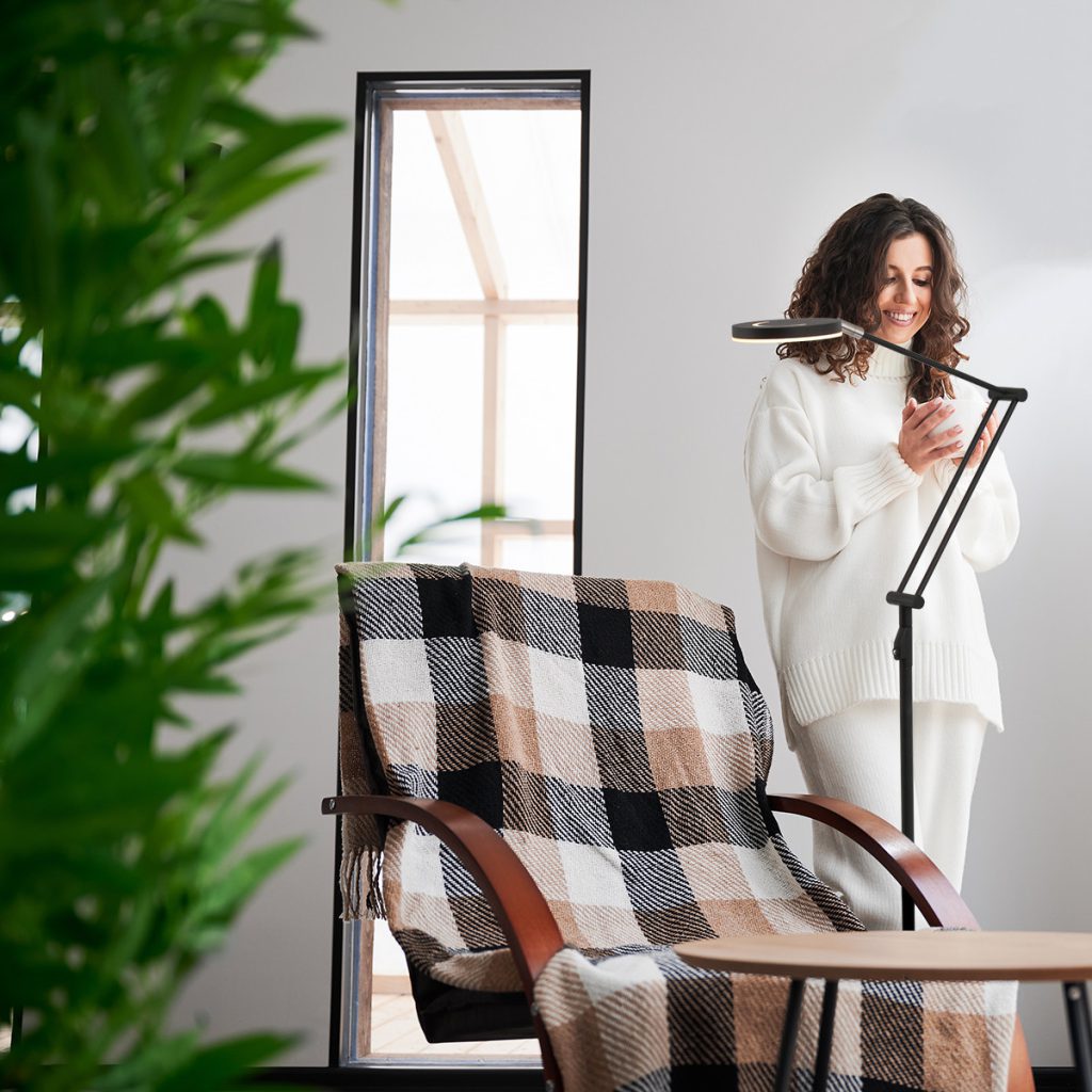 Flexibele ronde vloerlamp zwart Steinhauer Soleil - Afbeelding 4