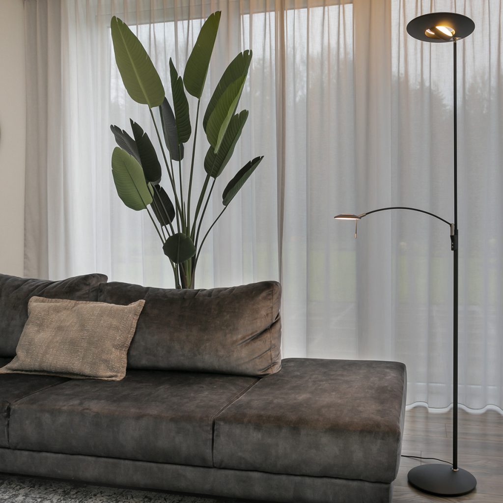 Dimbare vloerlamp zwart leeslamp Steinhauer Zenith led - Afbeelding 3