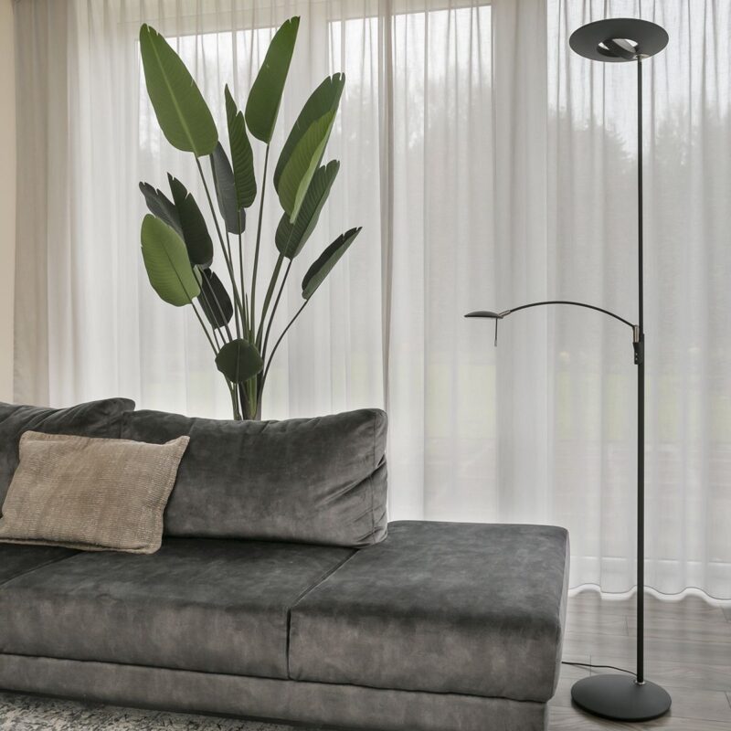 Dimbare vloerlamp zwart leeslamp Steinhauer Zenith led - Afbeelding 24