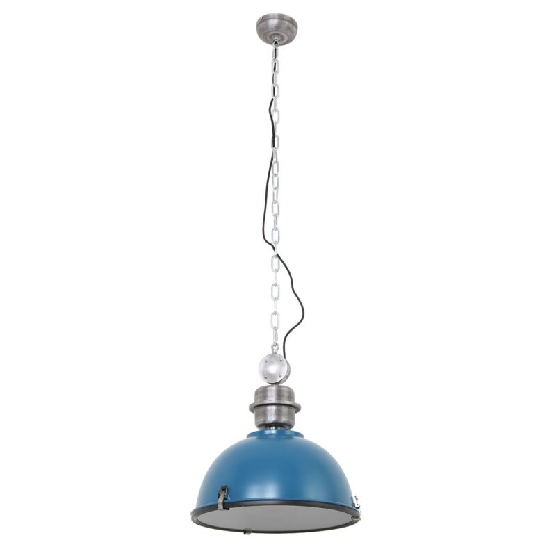 Industriële hanglamp metaal/glas petrol koepelvorm Steinhauer Bikkel - Afbeelding 12