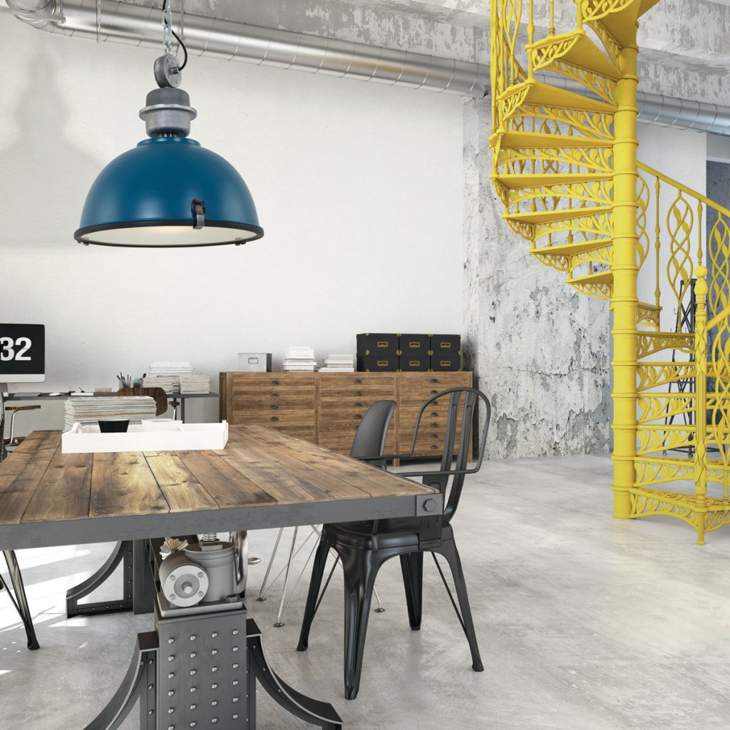 Industriële hanglamp metaal/glas petrol koepelvorm Steinhauer Bikkel - Afbeelding 3