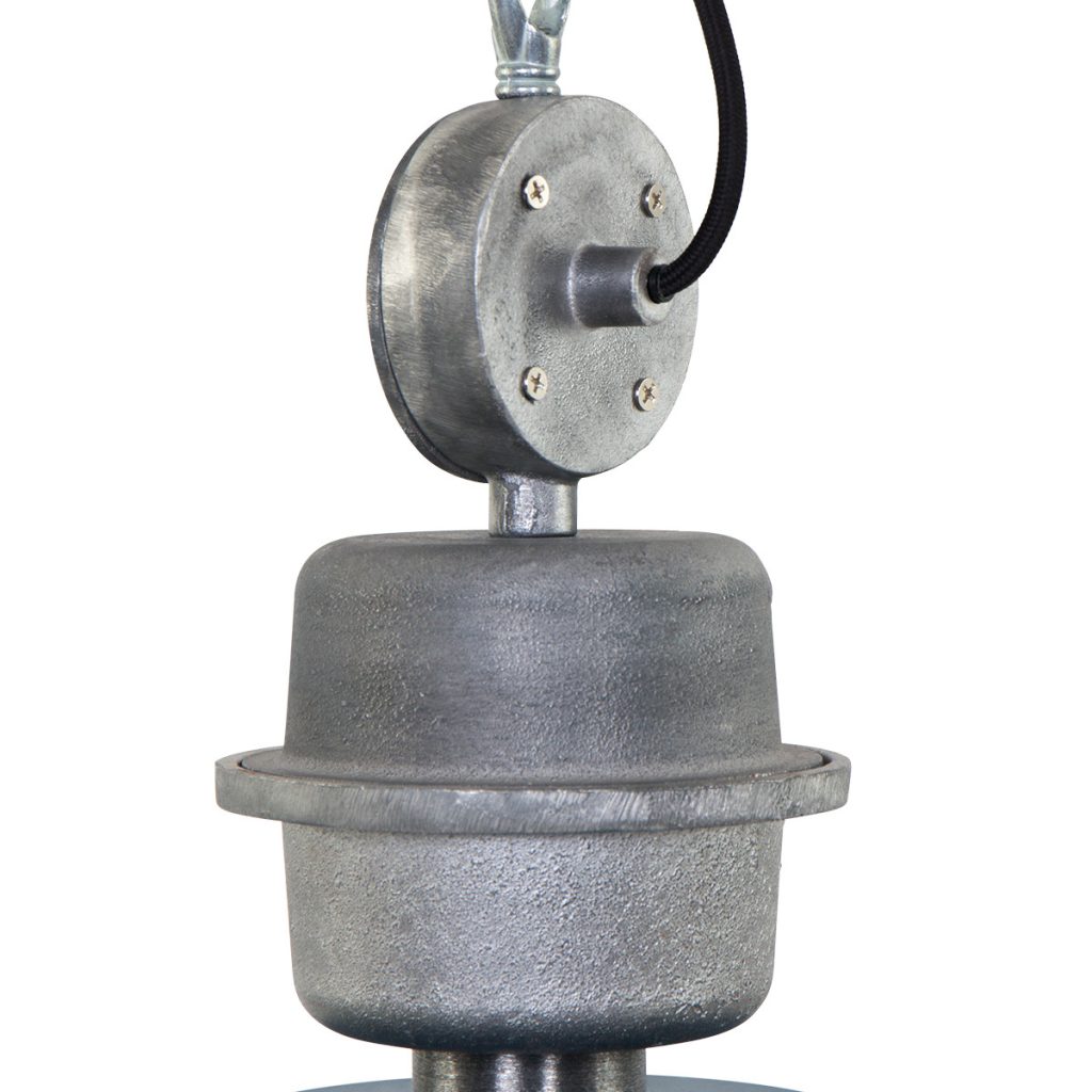 Industriële hanglamp metaal/glas petrol koepelvorm Steinhauer Bikkel - Afbeelding 4
