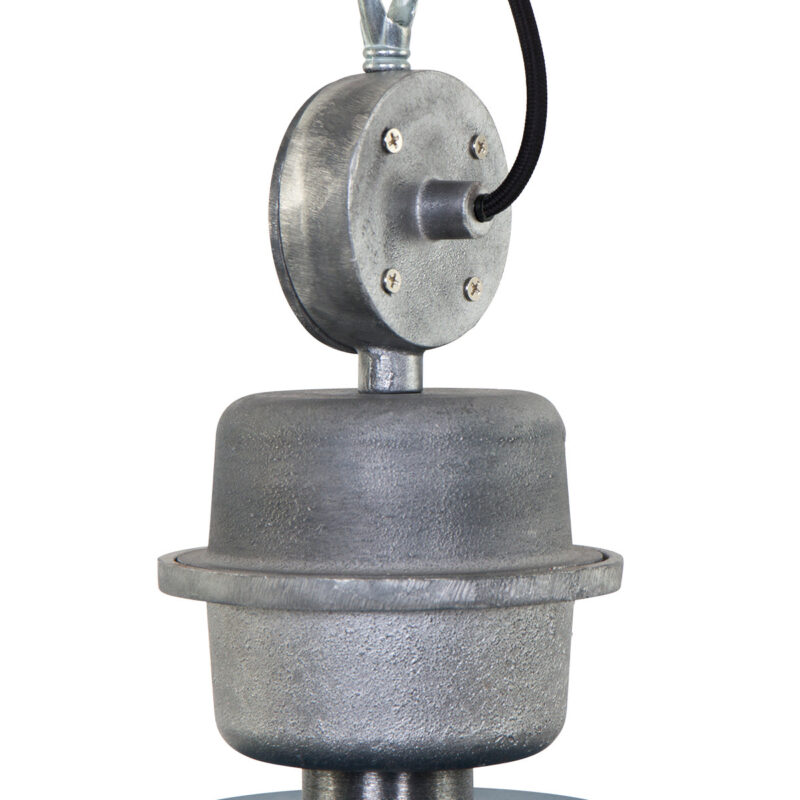 Industriële hanglamp metaal/glas petrol koepelvorm Steinhauer Bikkel - Afbeelding 4