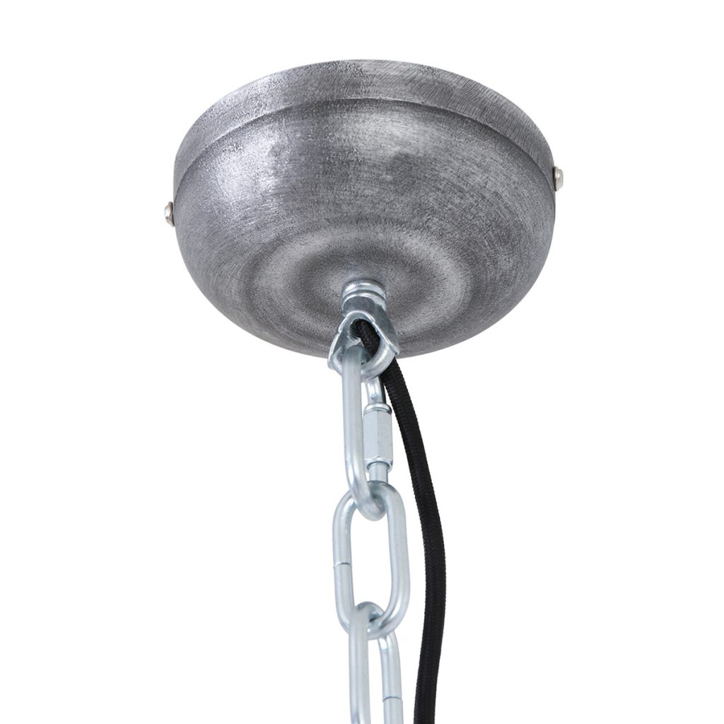 Industriële hanglamp metaal/glas petrol koepelvorm Steinhauer Bikkel - Afbeelding 6