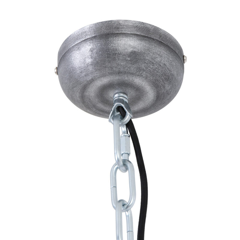 Industriële hanglamp metaal/glas petrol koepelvorm Steinhauer Bikkel - Afbeelding 6