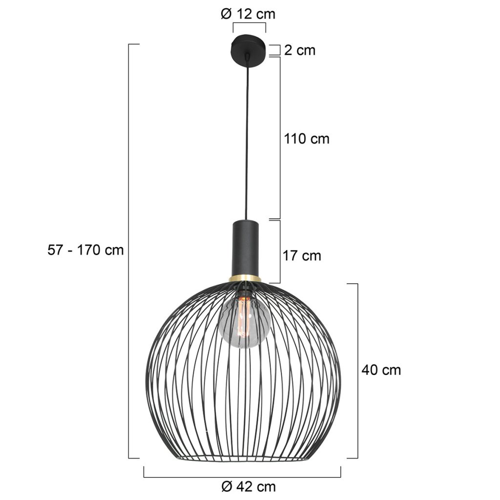 mexlite-hanglamp-aureole-zwart-metaal-ø42cm-e27-3068zw-1