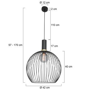 mexlite-hanglamp-aureole-zwart-metaal-ø42cm-e27-3068zw-1