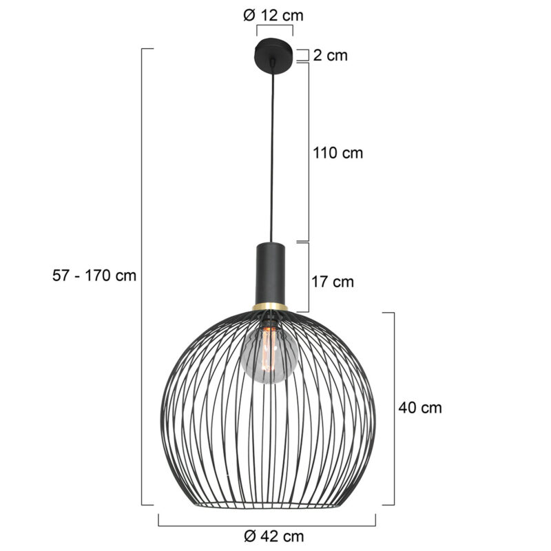 mexlite-hanglamp-aureole-zwart-metaal-ø42cm-e27-3068zw-1