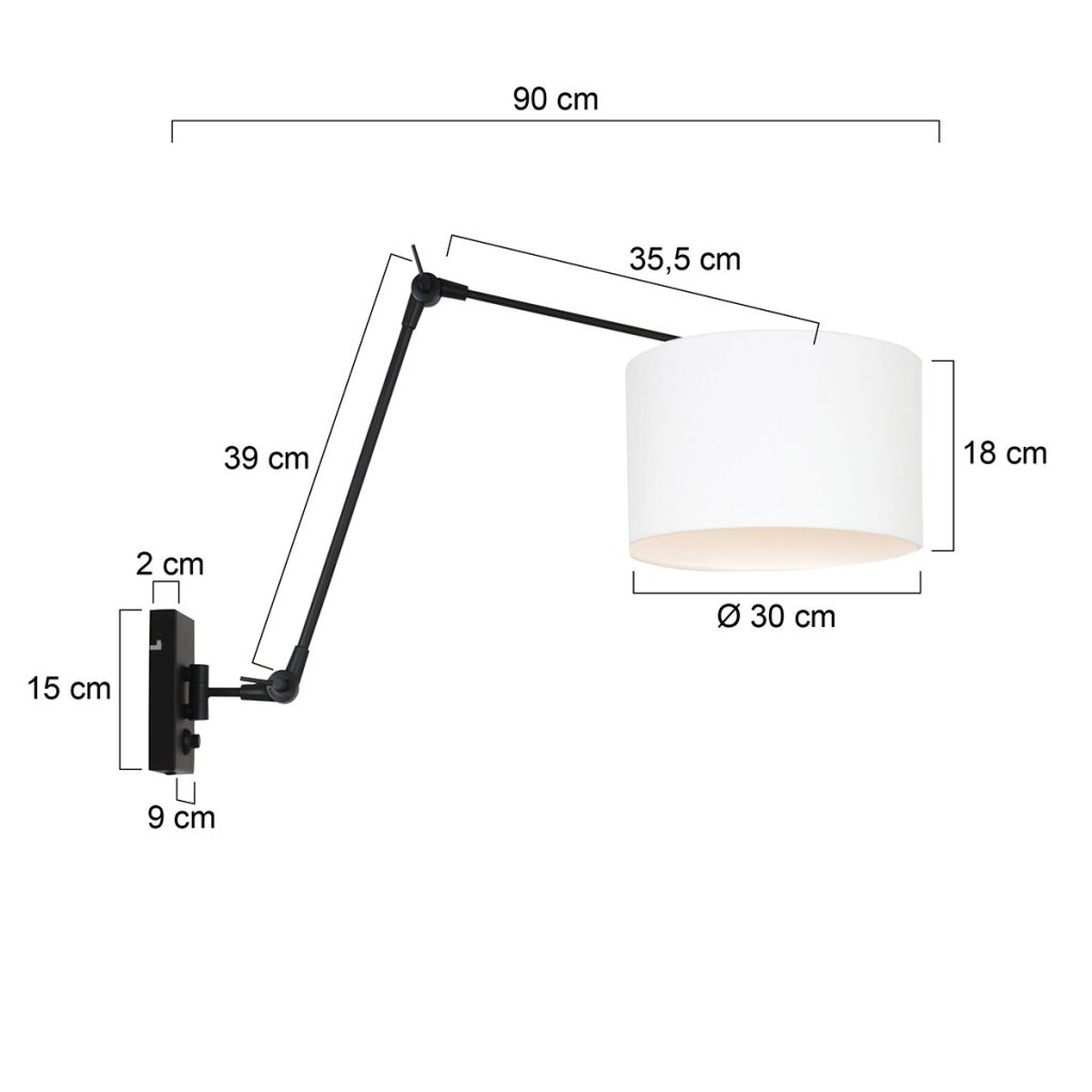 Draai- en kantelbare wandlamp Steinhauer Prestige chic - Afbeelding 6