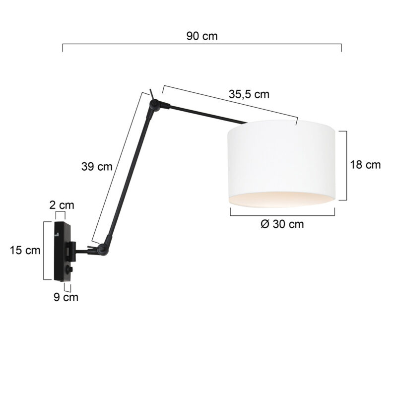 Draai- en kantelbare wandlamp Steinhauer Prestige chic - Afbeelding 6