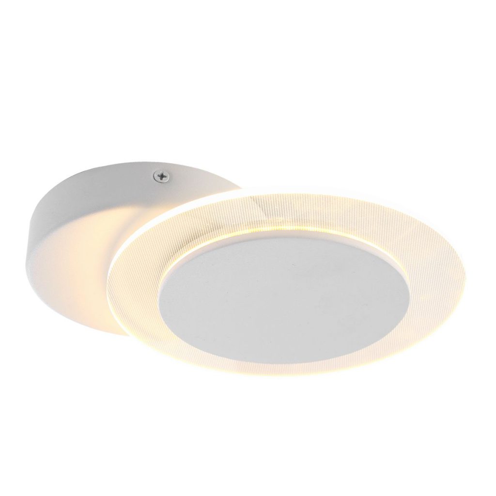 Moderne witte metalen kunststof wandlamp Steinhauer Lido - Afbeelding 14