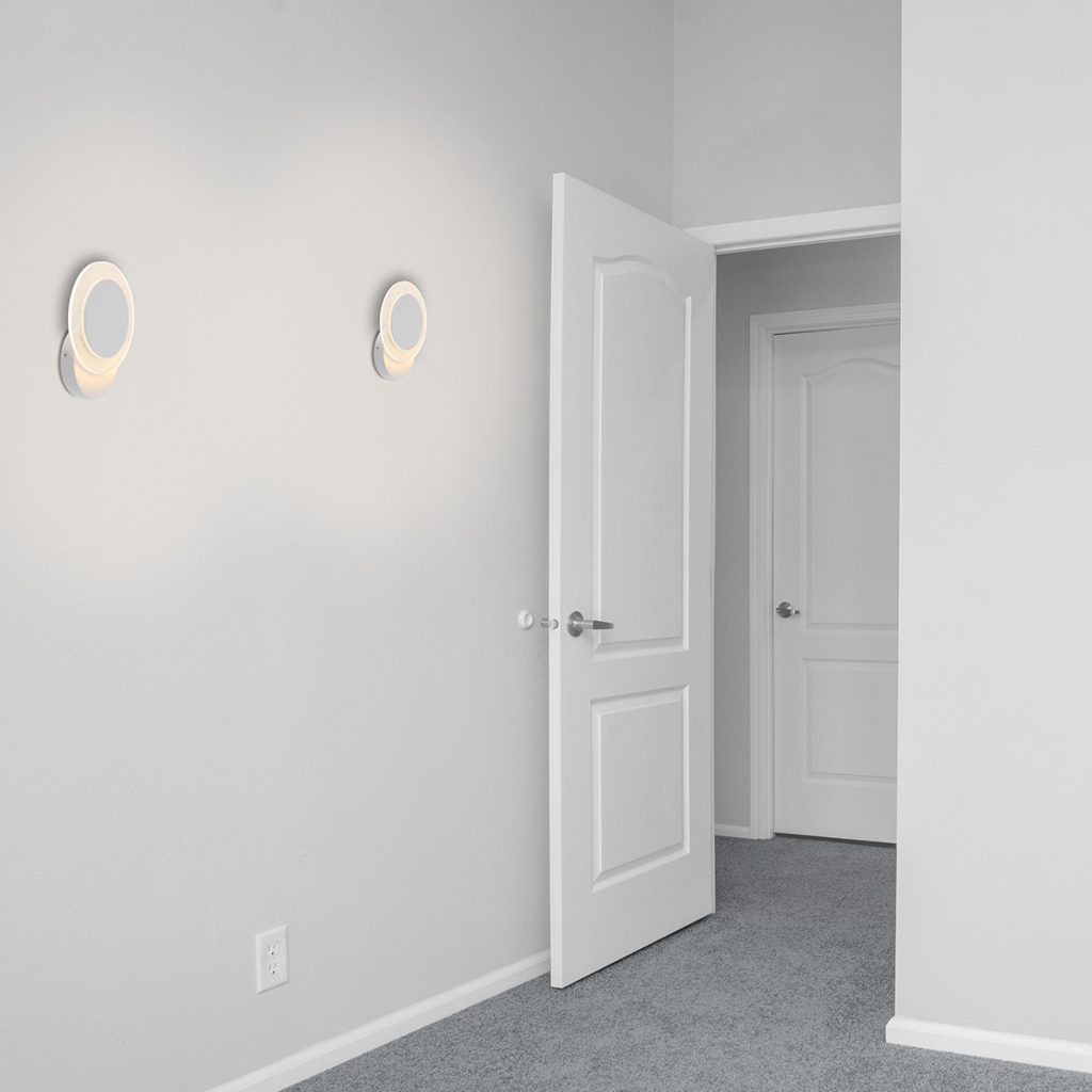 Moderne witte metalen kunststof wandlamp Steinhauer Lido - Afbeelding 3
