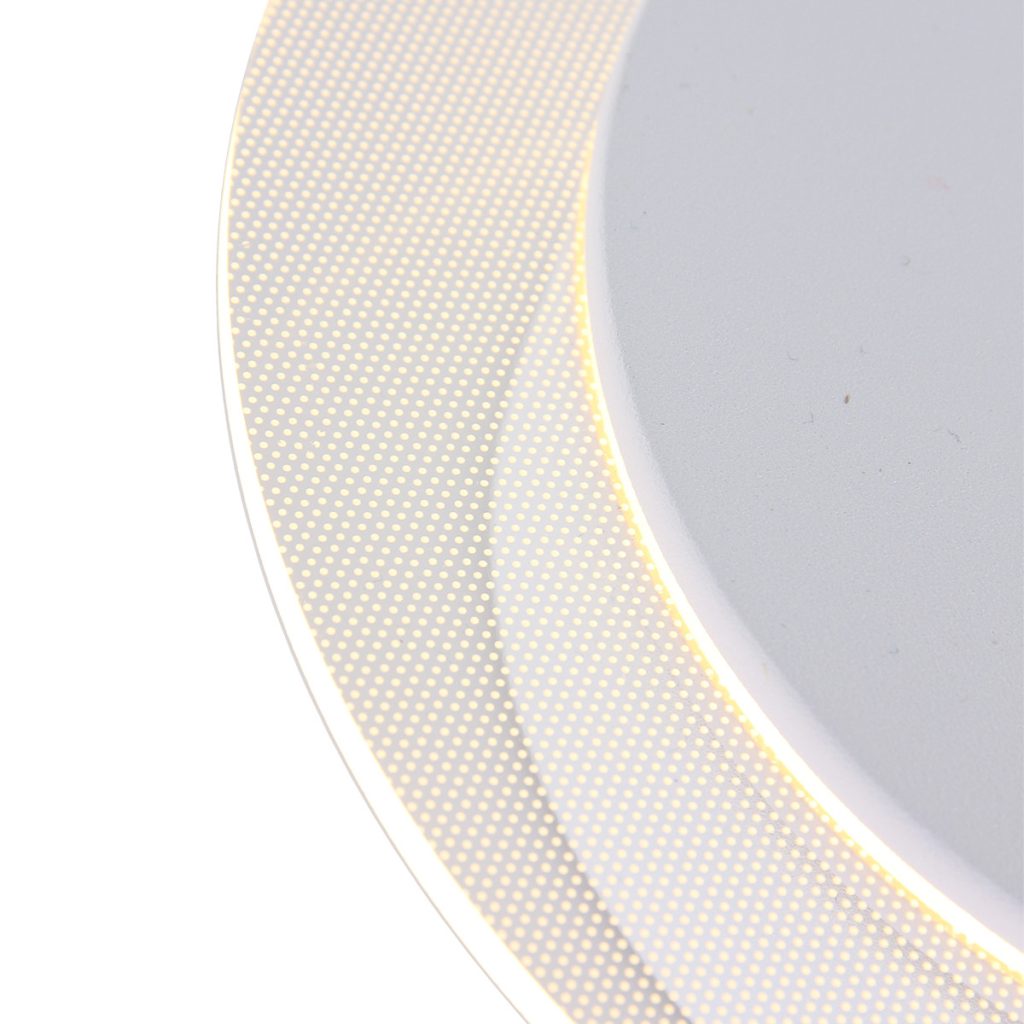 Moderne witte metalen kunststof wandlamp Steinhauer Lido - Afbeelding 7