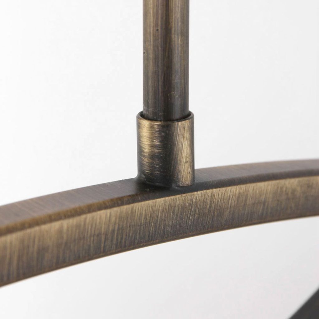 Bronzen 3-lichts hanglamp gemarmerd glas Steinhauer Capri - Afbeelding 10