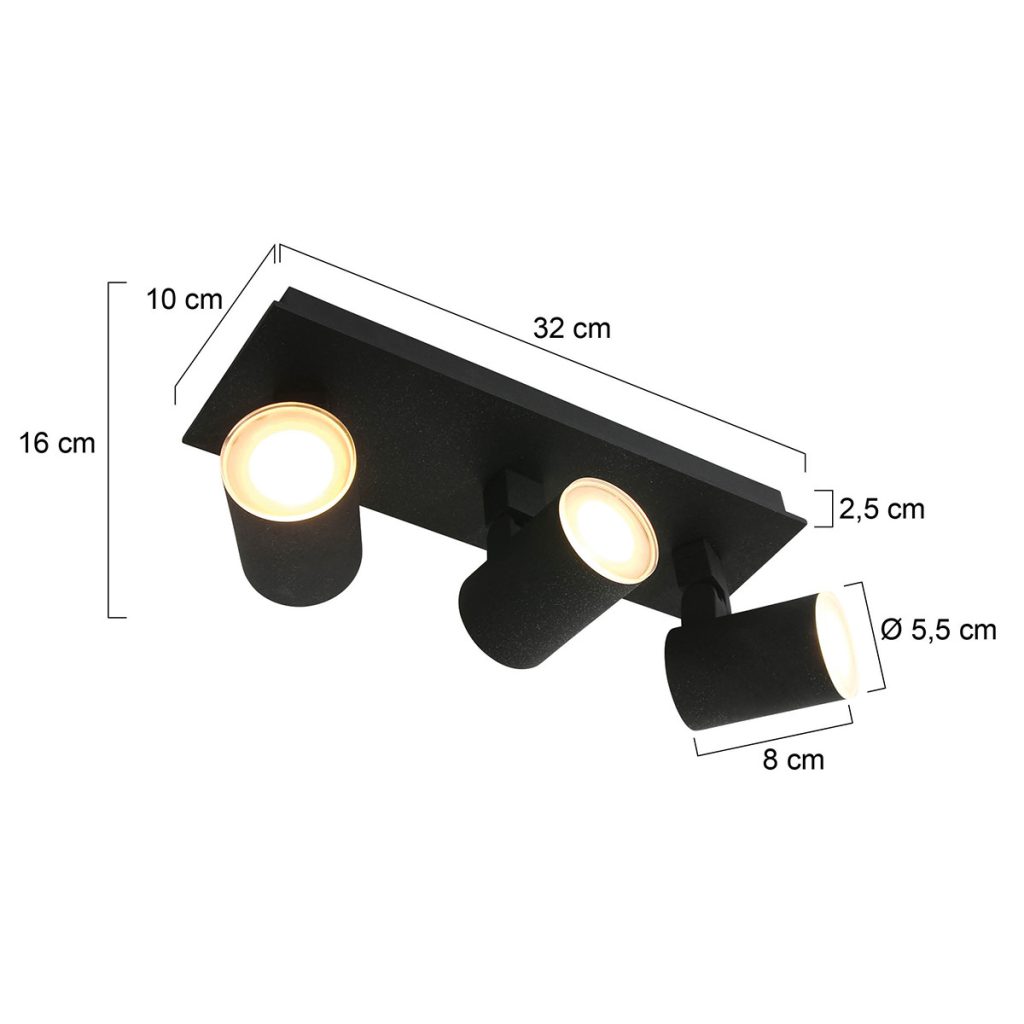 drielichts-led-plafond-spot-steinhauer-points-noirs-3061zw-6