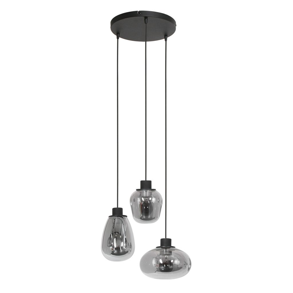 Moderne glazen zwarte metalen hanglamp Steinhauer Reflexion - Afbeelding 16