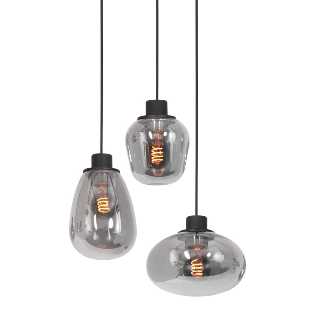Moderne glazen zwarte metalen hanglamp Steinhauer Reflexion - Afbeelding 17