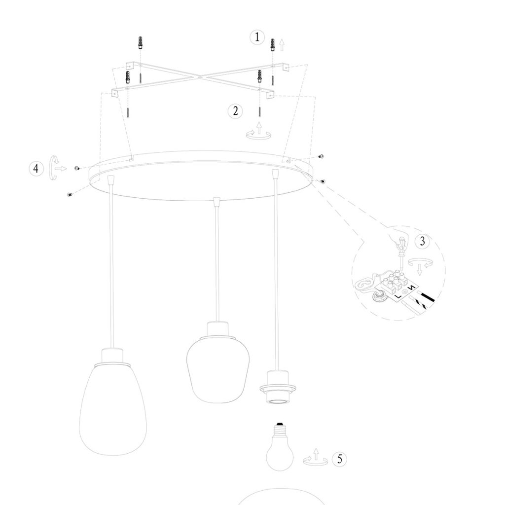 Moderne glazen zwarte metalen hanglamp Steinhauer Reflexion - Afbeelding 10