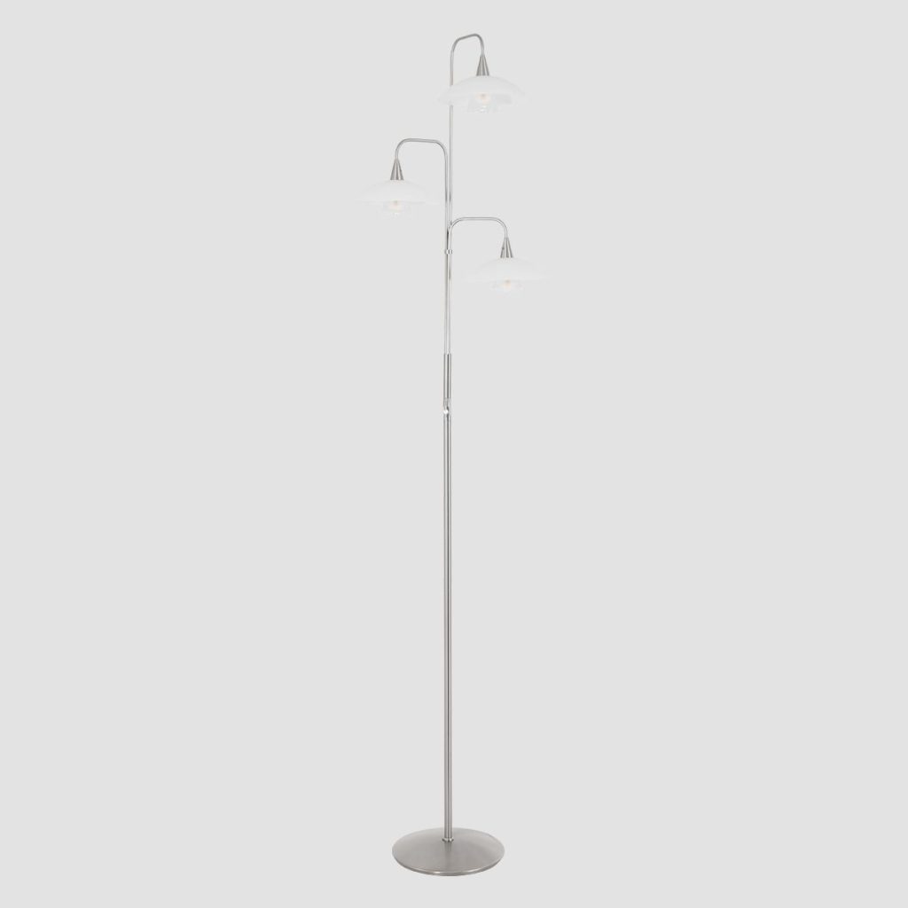 Klassieke stalen metalen glazen vloerlamp Steinhauer Tallerken - Afbeelding 16