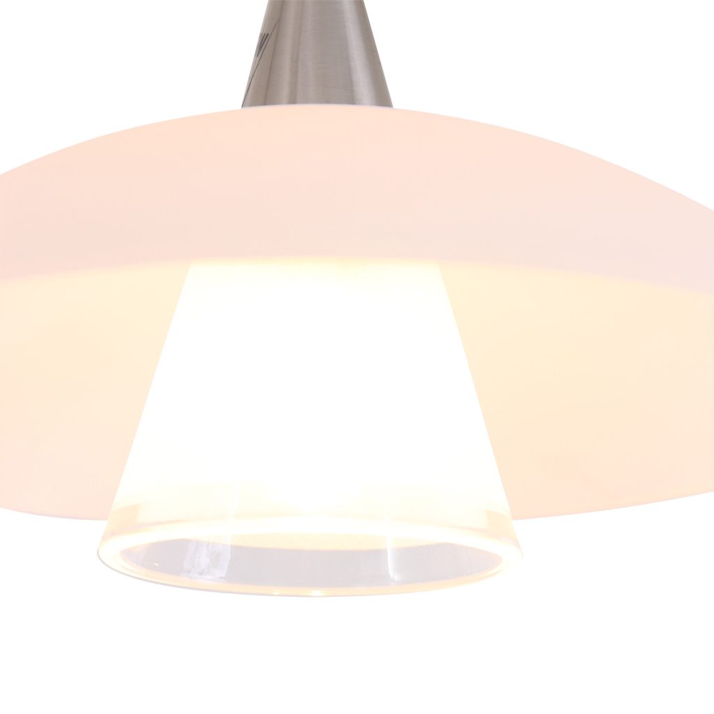 Klassieke stalen metalen glazen vloerlamp Steinhauer Tallerken - Afbeelding 5