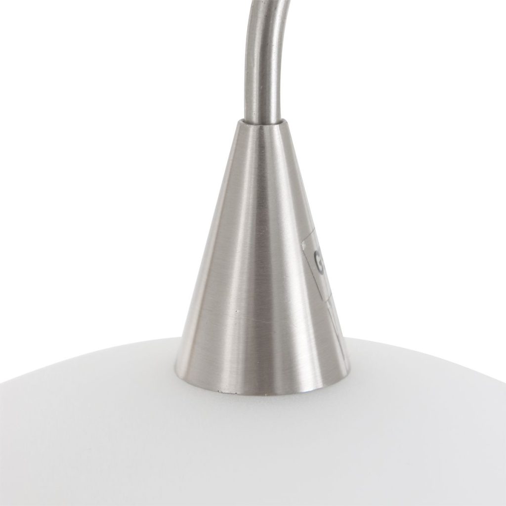 Klassieke stalen metalen glazen vloerlamp Steinhauer Tallerken - Afbeelding 9