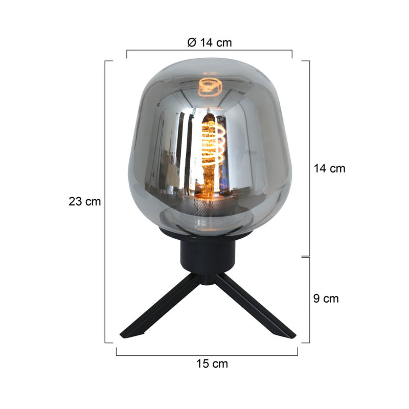 steinhauer-tafellamp-reflexion-zwart-glasmetaal-ø15cm-e27-2683zw-1