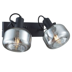 dubbele-zwarte-moderne-wandlamp-glas-wandlamp-steinhauer-glaslic-smokeglas-en-zwart-3865zw