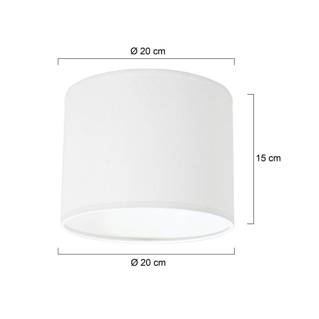 Moderne witte stoffen lampenkap Steinhauer  - Ø 20 cm - Afbeelding 6