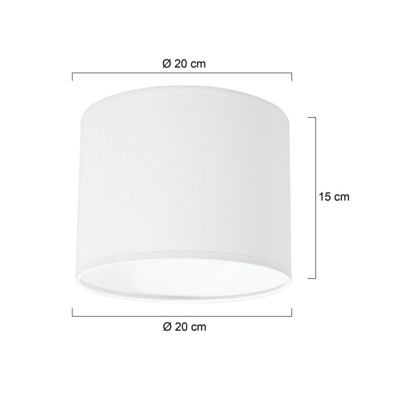 Moderne witte stoffen lampenkap Steinhauer  - Ø 20 cm - Afbeelding 6