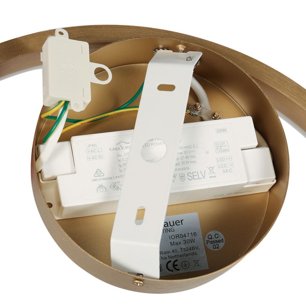 Elegante Matzwarte Plafondlamp met Goud Accent Steinhauer Mykty - Afbeelding 12