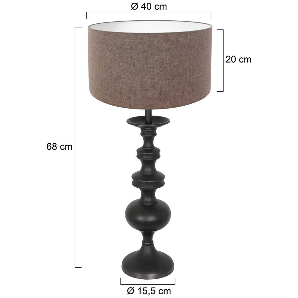 annelighting-tafellamp-lyons-zwart-houtlinnen-ø40cm-e27-3486zw-1