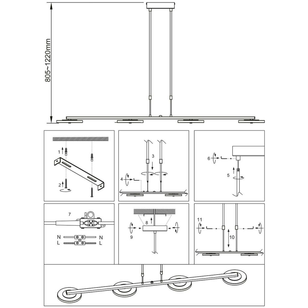 Elegenate LED-glasplaatlamp Steinhauer Turound - Afbeelding 9