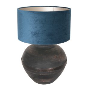 annelighting-tafellamp-lyons-zwart-houtveloursstof-ø40cm-e27-3474zw-1