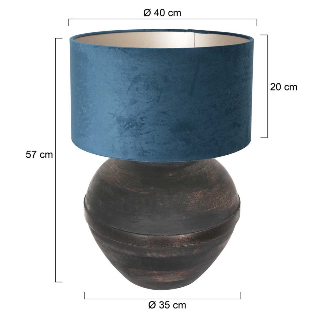 annelighting-tafellamp-lyons-zwart-houtveloursstof-ø40cm-e27-3474zw-1