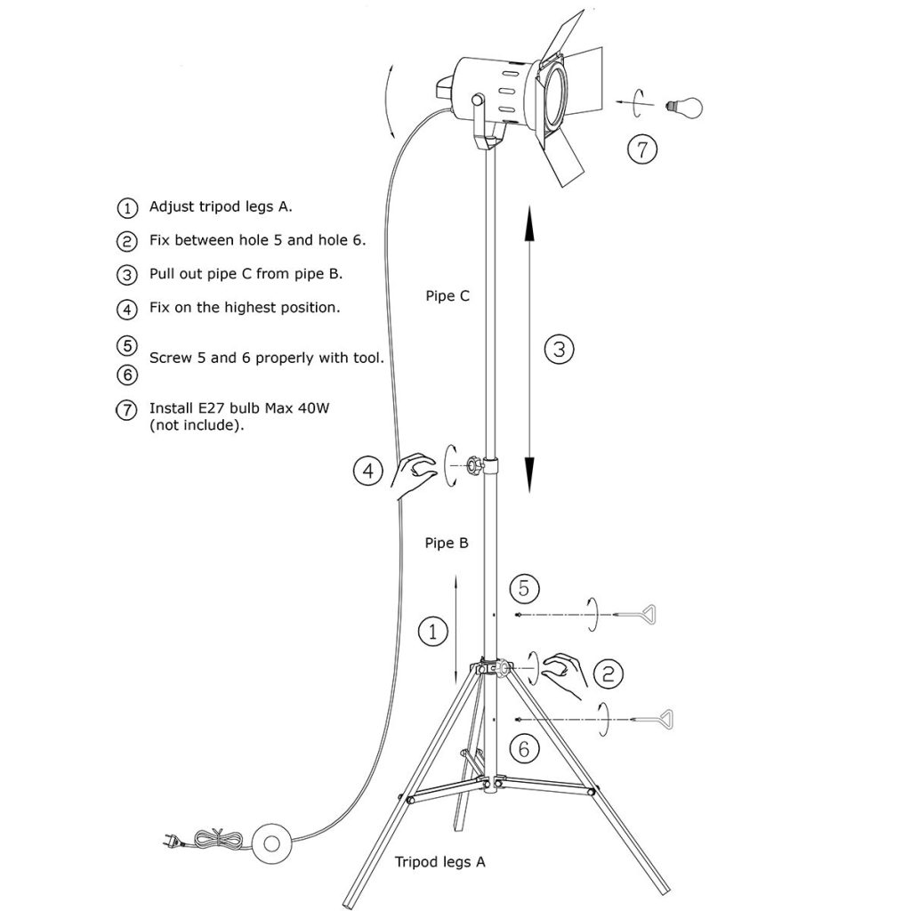 mexlite-vloerlamp-carree-zwart-metaal-ø45cm-e27-1577zw-1