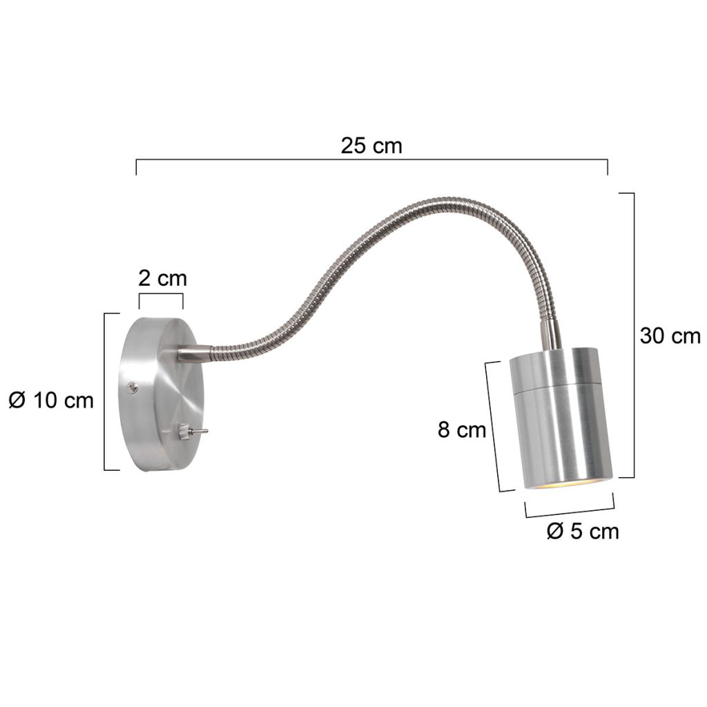 mexlite-wandlamp-upround-staal-metaalstaal-bedlampje-gu10-3390st-1
