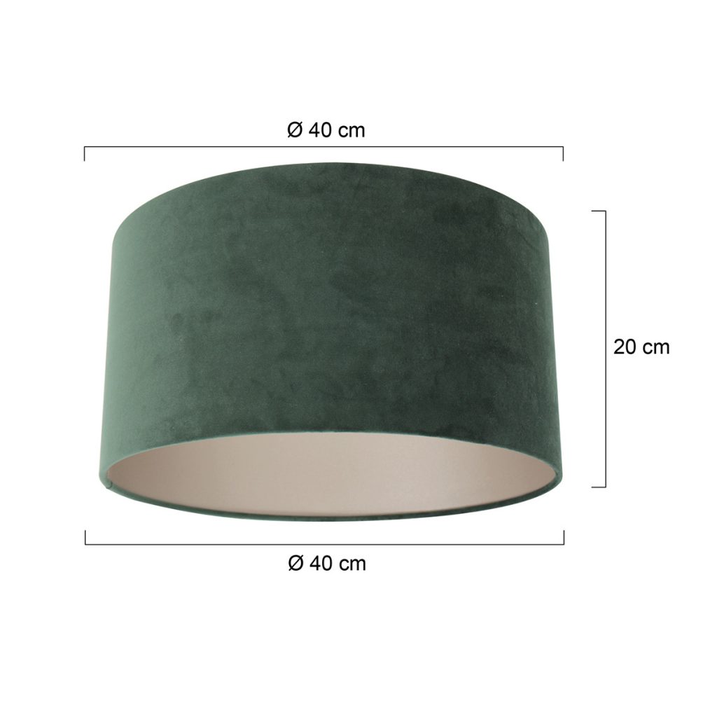 Moderne lampenkap groen velours Steinhauer  - Ø 40 cm - Afbeelding 6