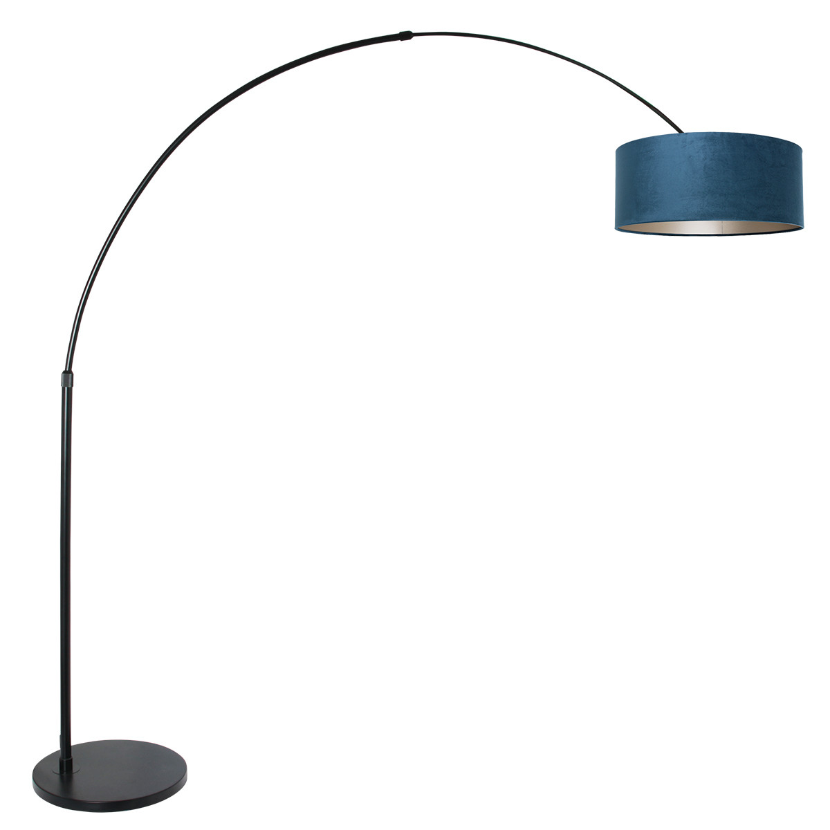 gebogen-vloerlamp-met-blauwe-kap-steinhauer-sparkled-light-8242zw