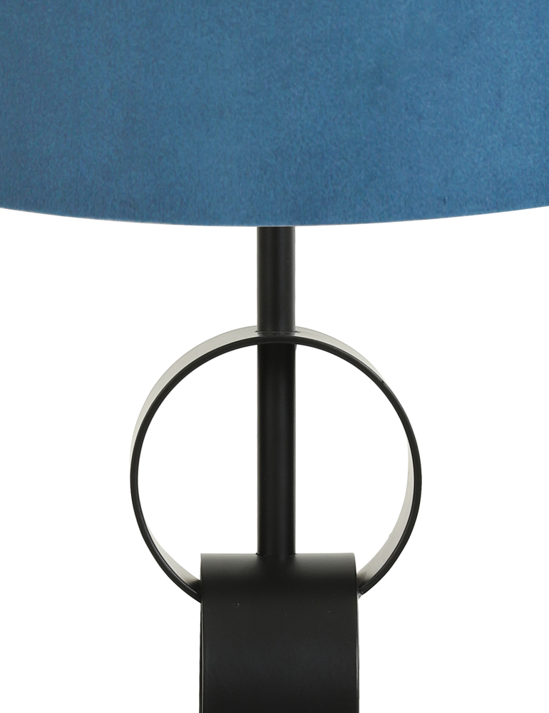 gecirkelde-tafellamp-met-blauwe-kap-light-living-circulum-zwart-8499zw-2