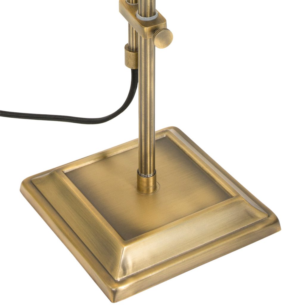 Klassieke glazen bronzen metalen tafellamp Steinhauer Ancilla - Afbeelding 10